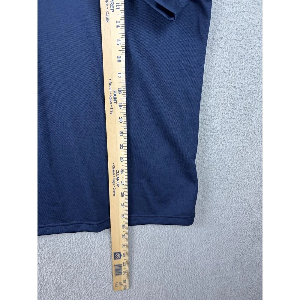 Adidas Polo Shirt Men Large Navy Blue A430 Solid Pique Golf Performance Knit New